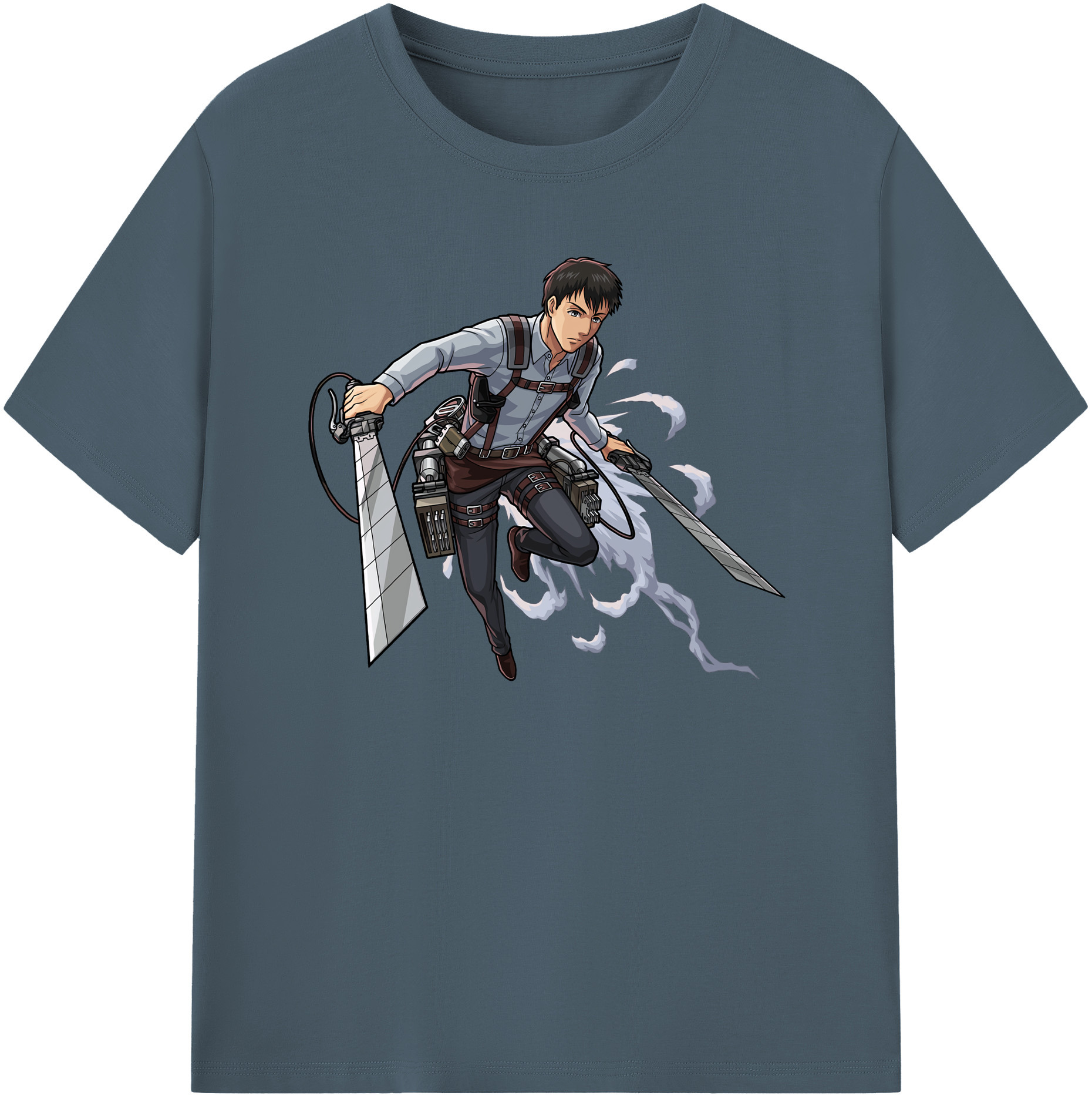 （画像用） 進撃の巨人 ベルトルト・フーバー Attack on Titan Bertholdt Hoover 綿100％半袖Tシャツ（フロントプリント）